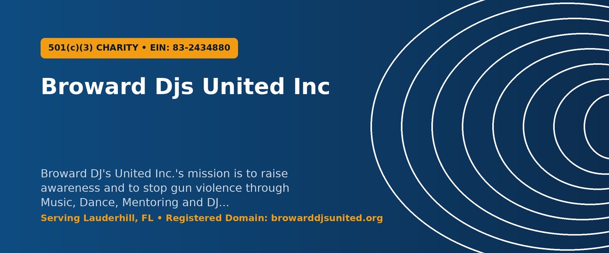 Broward Djs United Inc Organization Banner